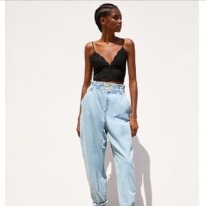 NWT- Zara cropped lace top